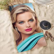Margot Robbie Beach Towel Home Decoration Travelling Gifts for Her