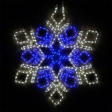 Led Double Diamond Snowflake Blue And Cool White Lights Christmas Lights Etc Snowflake Lights Christmas Light Installation Christmas Lights Outside