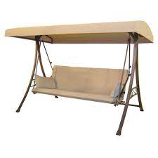 Hampton Bay 3 Person Futon Patio Swing S010047 The Home Depot Patio Swing Patio Swing Canopy Furniture