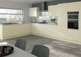 Modern Kitchen Design Vanilla And Gray Color Scheme High Gloss Kitchen Cabinets Gloss Kitchen Cabinets White Gloss Kitchen