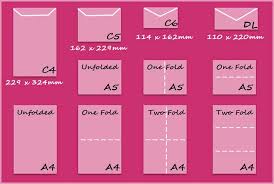 envelope sizes create and craft