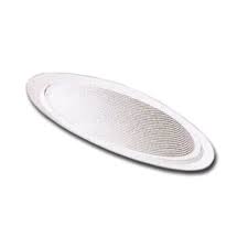 Halo Recessed 457w 7 Inch Slope Ceiling Trim Baffle With White Coilex Specular Reflector Round Aperture Matches Other Recessed Down Lights Torsion Spring Con