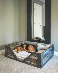 31 Creative Diy Dog Beds You Can Make For Your Pup Diy Joy Rustic Dog Beds Diy Dog Bed Pallet Dog Beds