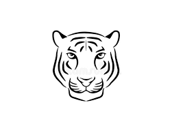 The best selection of royalty free tiger head clipart vector art, graphics and stock illustrations. Symetrical Front Side Of Simple Black Grayscale Tiger Head Stock Vector Illustration Of Male Animal 145636789