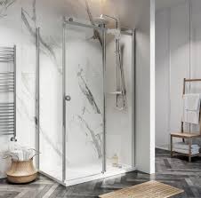 Heights shown are to the top of the header. Shield S8 1000 1400mm Frameless Single Sliding Shower Door