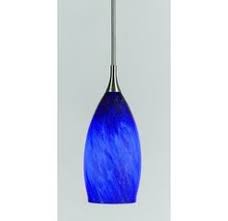Youthful, blue, and eye catching! 15 Blue Glass Pendant Lighting Ideas Glass Pendant Light Pendant Lighting Blue Glass