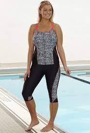 Chlorine Resistant Medley Capri Set Chlorine Resistant Swimwear Plus Size Swimsuits Plus Size Swimwear