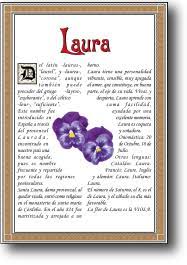 Nombre Laura Lamina Descargable En Formato Pdf Con Impresiones Ilimitadas Heraldicafamiliar Com