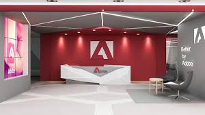 Adobe Office Design On Behance Office Lobby Design Office Design Corporate Office Design