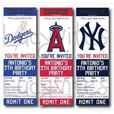 Baseball Team Ticket Invitation Digital File By Lucyvites On Etsy 12 00 Baseball Ticket Baseball Birthday Party Invitations Baseball Ticket Invitation