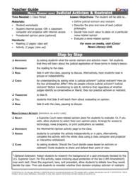 The judicial branch in a flash! Judicial System Lesson Plans Worksheets Lesson Planet