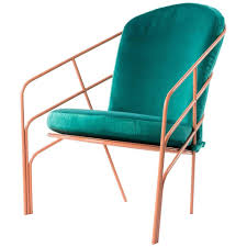 Demille Indoor Outdoor Lounge Chair In Pink Powder Coated Steel W Teal Cushion In 2020 Lounge Chair Outdoor Teal Cushions Stainless Steel Chair