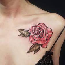 Rose tattoos are so incredibly stunning. Classy Red Rose Tattoo On The Chest Tattoogrid Net
