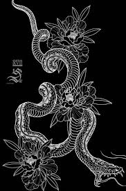 Black And White Japanese Art Wallpaper Japanese Tattoos Meaning Japanesetattoos Japanese Japanesetattoos Meaning Tattoos In 2020 Japanese Tattoo Snake Art Art Wallpaper