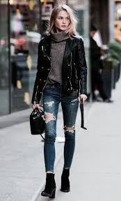 Calça Jeans E Jaqueta De Couro Look Jaqueta De Couro Calca Jeans Destroyed Looks Jaqueta De Couro Look Moda Moda