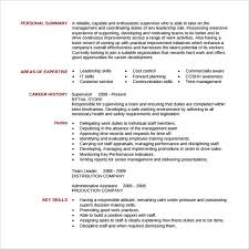 sample supervisor resume templates in