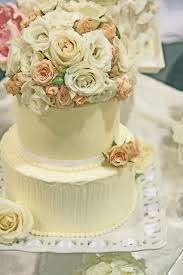Simple Wedding Cake With Vertical Buttercream Lines Elegant Wedding Cakes Wedding Cakes