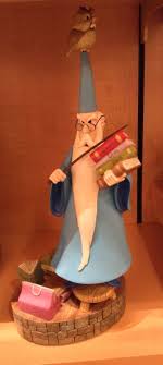 Disney Parks Medium Big Fig Figure Merlin And Archimedes Sword In The Stone New Disney Fine Art Big Fig Sword In The Stone