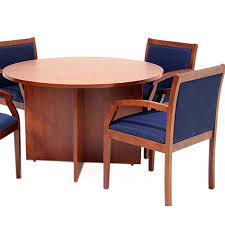 Custom made round walnut conference table with power. Office Pope Value Round Conference Room Table Chairs Set 42 Diameter 4 Chairs Mahogany Walmart Com Walmart Com