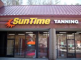 Sun Time Tanning Illuminated Channel Letters Channel Letters Channel Letter Signs Business Signs