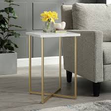 Forest Gate 16 Joan Modern Faux Marble Square Side Table In 2020 Living Room Side Table Side Table Decor Square Marble Side Table