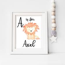 Excited To Share The Latest Addition To My Etsy Shop Personalised New Baby Name Print Birth Print Nurse Lion Nursery Decor Lion Nursery Baby Nursery Prints