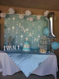 Blue And White Baptism Dessert Table Boy Baptism Centerpieces Baptism Decorations Boy Baby Boy Baptism