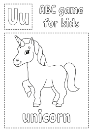 Tired of broken pencils, smudged eraser marks, and scribbles all over your word search puzzles? Letter U Is For Unicorn Abc Game For Kids Alphabet Coloring Page Cartoon Character Word And Letter Vector Illustration 3772849 Vector Art At Vecteezy