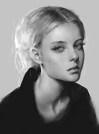 Black And White Portrait Painting Artists Photo Study 2 Black And White Digital Portrait Painting By Roro Zhu Portrait Digital Portrait Portrait Art