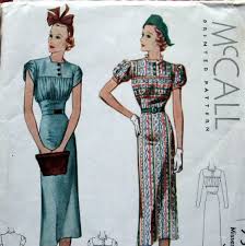 Gli anni '30 sono stati un decennio ricco di glamour ed eleganza nonostante abbiano avuto inizio con la grande depressione. Vintage 1936 Womens Dress Pattern With Unique Front Bust Ruching 3 Sleeve Styles Mccall 9594 Sz14 Modelli Di Vestiti Delle Donne Moda Anni 30 E Abiti Vintage