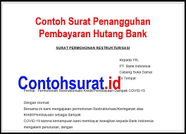Contoh Surat Penangguhan Pembayaran Hutang Bank Surat