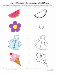 Visual Memory Game 1 Worksheet Education Com Visual Memory Memory Activities Visual Perception Activities