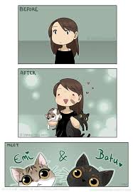 Artist Illustrates Everyday Life With Her Boyfriend And Cat Artist Illustrates Everyday Life With Her Boyfriend And Cat In 56 Adorable Illustrations Cute Comics Fun Comics Cat Comics