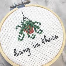 We all love free cross stitch patterns and they're brilliant for beginner practice. Hang In There Hanging Plant Succulent Fern Funny Cute Cross Etsy In 2021 Cute Cross Stitch Cross Stitch Cross Stitch Designs