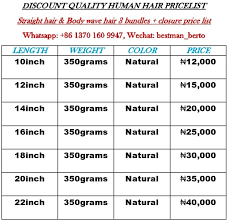 These are factors that can alter pricing. 100 High Quality Human Hair Available At An Affordable Price Fashion Clothing Market Nigeria