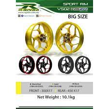 Rapido sport rim has kept gaining riders attraction for it wide range of design for different rider's preference style, from classy, trendy to sharp fierce striking! New Rapido Yamaha Y15zr Sport Rim Vs02 Big Size Bearing Set Included Shopee Malaysia
