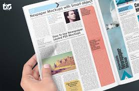 Present your branding design in a photorealistic look with this free half page flyer mockup. Free Download News Magazine Pages Psd Mockup