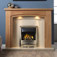 An electric fireplace with mantel looks even more like a real fireplace with a place to set decorations. Gallery Abbey 48 Light Oak Veneer Fireplace Suite Gas Electric Fireplaces