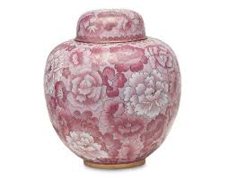 Pink Cloisonne Ginger Jar Pink Ginger Asian Vases Jar