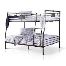 Full over queen bunk bed. Furniture Of America Bryon Metal Full Over Queen Bunk Bed In Antique Black Walmart Com Walmart Com