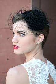 Summer Bride Sale Bridal Birdcage Veil Bandeau Style Black Etsy Fascinator Hairstyles Black Fascinator Fascinator