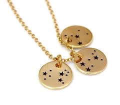 Zodiac Constellation Necklace Sterling Silver Bff Jewelry Astrology Horoscope Gold Zodiac N Zodiac Constellation Necklace Bff Jewelry Constellation Necklace