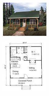 One Story Style House Plan 49119 With 1 Bed 1 Bath Tiny House Floor Plans Small House Tiny House Plans