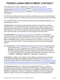 Check spelling or type a new query. Free Pennsylvania Employment Contract Template Pdf Word
