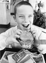 Nine year old Mark Sayers of West Derby tucks into a Big Mac. at... News  Photo