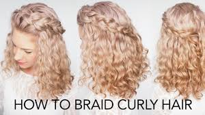 Waterfall braid crown hairstyle today, is all about this festive gorgeous waterfall braid that is perfect for any holiday. How To Braid Curly Hair 5 Top Tips A Quick And Easy Tutorial Youtube