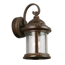 The clear glass panes of the wall sconce showcase your bulb of choice to create. Home Decorators Collection Cambridge Bronze Motion Sensing Outdoor Coach Light Sconce Gem1691am 6 The Home Depot