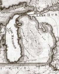 Wonderful Early Map Of Michigan See Ioniahistory Org Map Of Michigan Map Old Maps