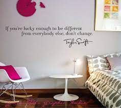 Taylor Swift Wall Decal Taylor Swift Wall Quote Girls Room Wall Decal 25 00 Via Etsy Wall Quotes Girls Room Tween Room Wall Decor Quotes