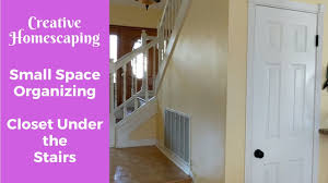 How to organize your under the stairs closet decide what you want to use it for. Small Space Organizing Closet Under The Stairs Youtube